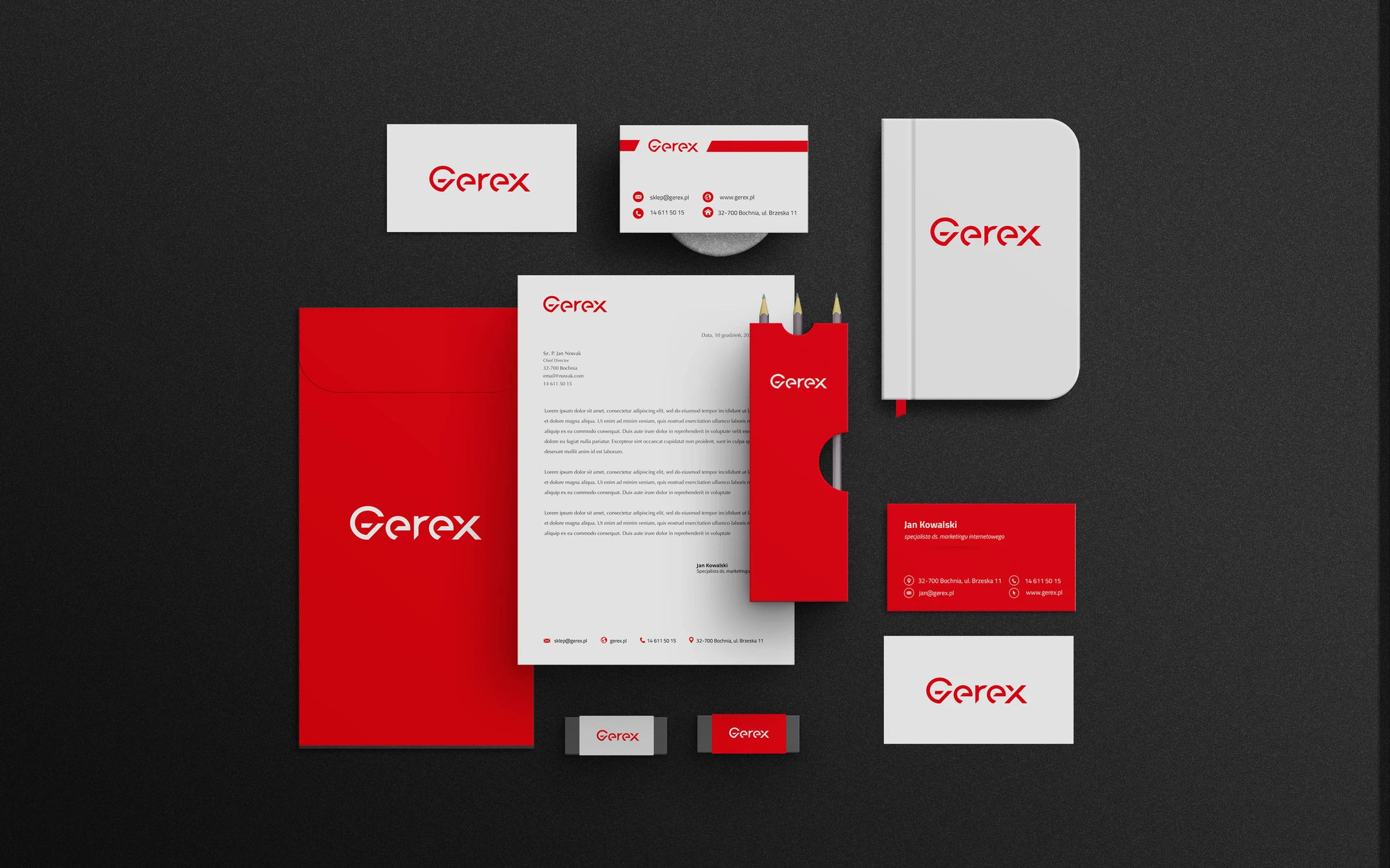 Gerex — logo / identyfikacja, identyfikacja wizualna, projekt Małgorzata Drabina (12)