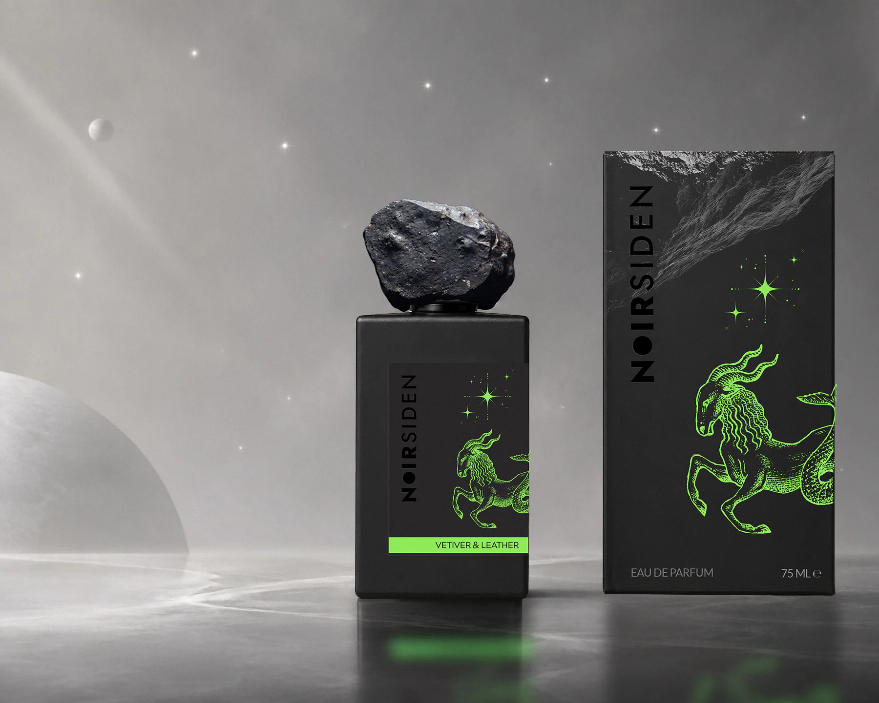 Noirsiden — strategia marki / logo / opakowania, identyfikacja wizualna, projekt Małgorzata Drabina — duża wizualizacja 3