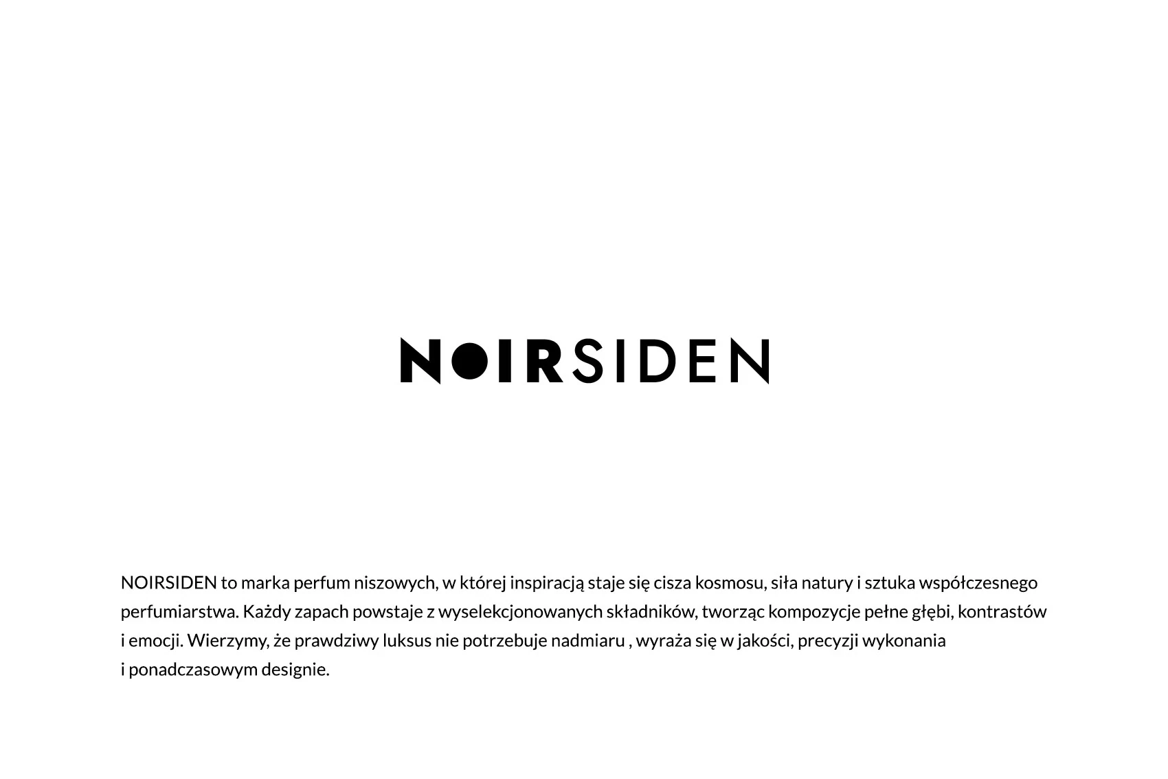 Noirsiden — strategia marki / logo / opakowania, identyfikacja wizualna, projekt Małgorzata Drabina — plansza otwierająca 1