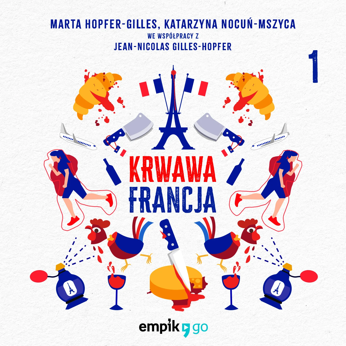 Projekt okładki audiobooka „Krwawa Francja".