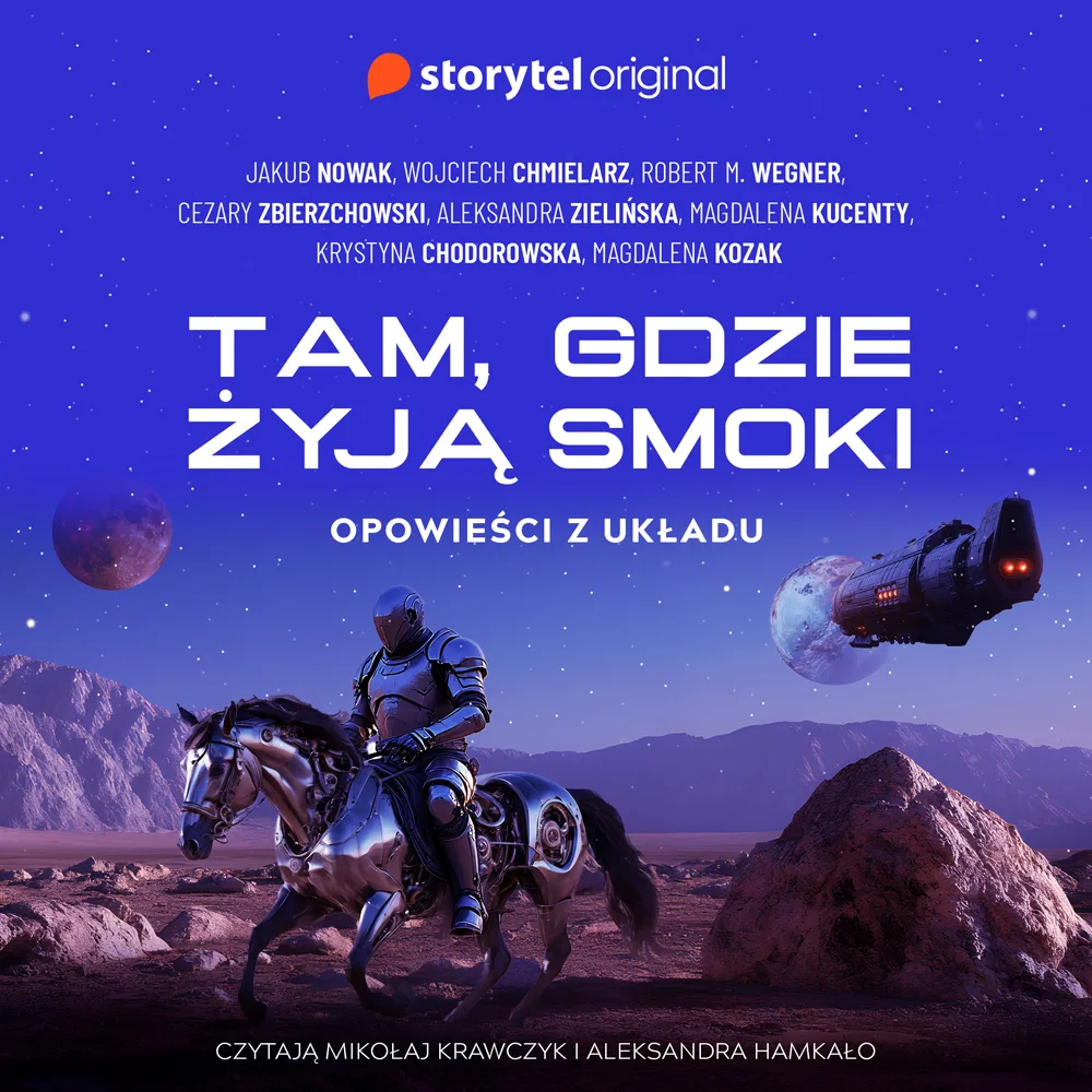 Projekt okładki audiobooka „Tam, gdzie żyją smoki".