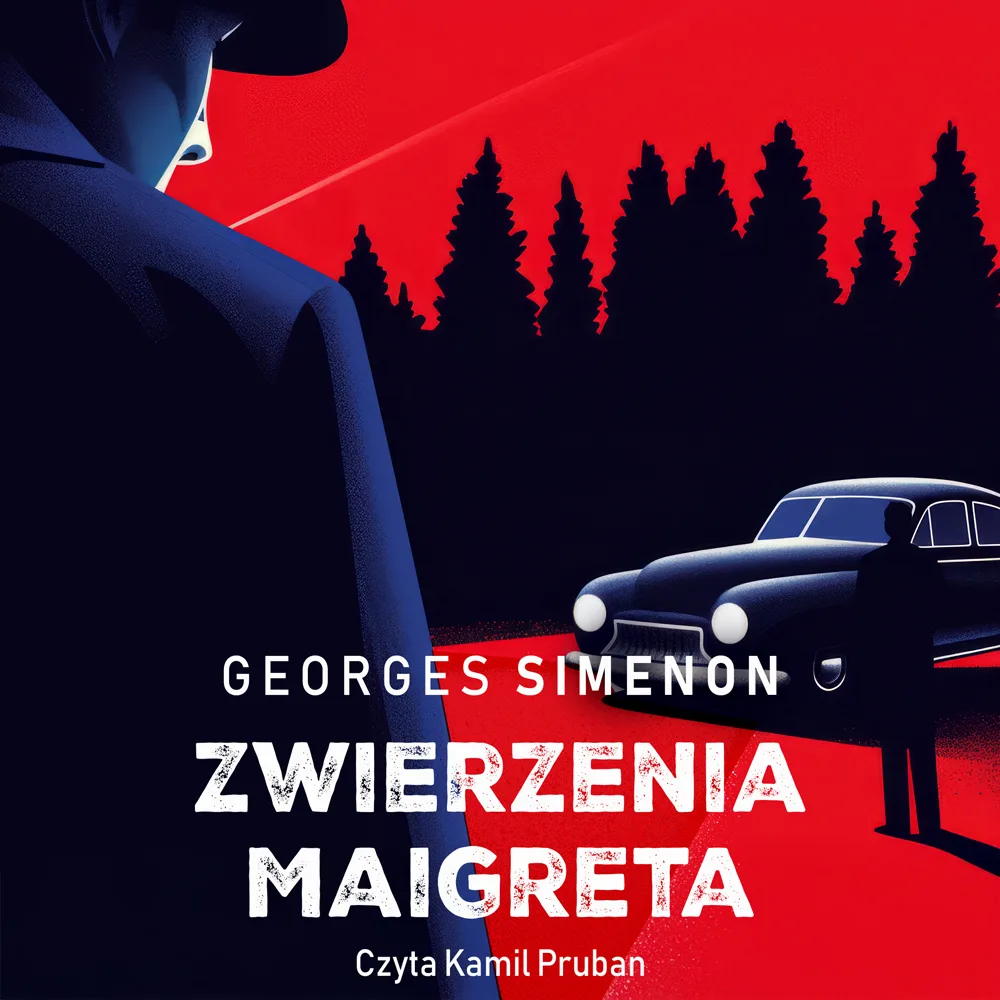 Projekt okładki audiobooka „Zwierzenia Maigreta".
