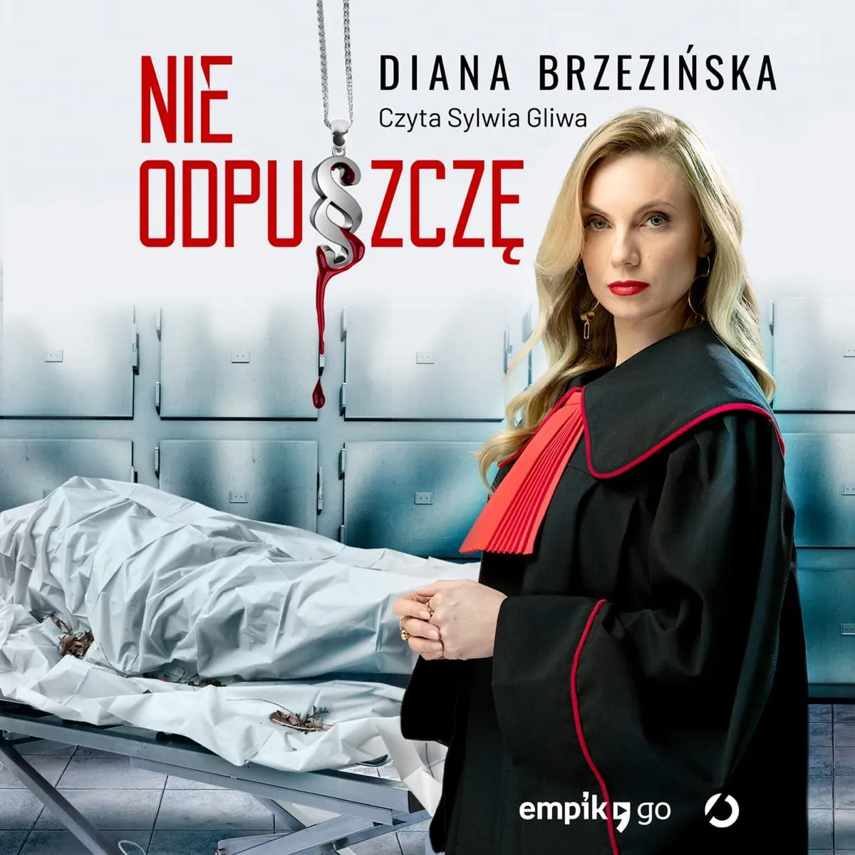 Okładka audiobooka „Nie odpuszczę" Brzezińskiej.