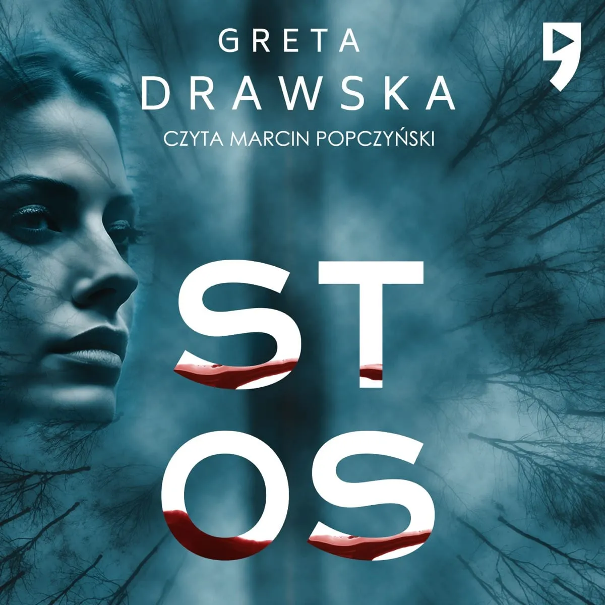 Okładka audiobooka „Stos" Gai Drawskiej.