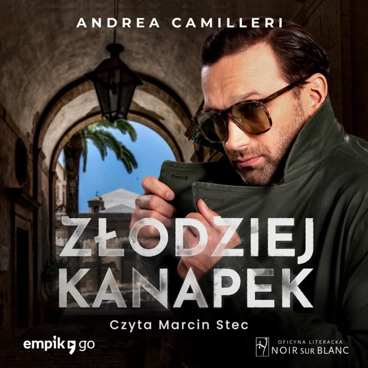 Okładka audiobooka „Złodziej kanapek" Andrei Camilleriego.