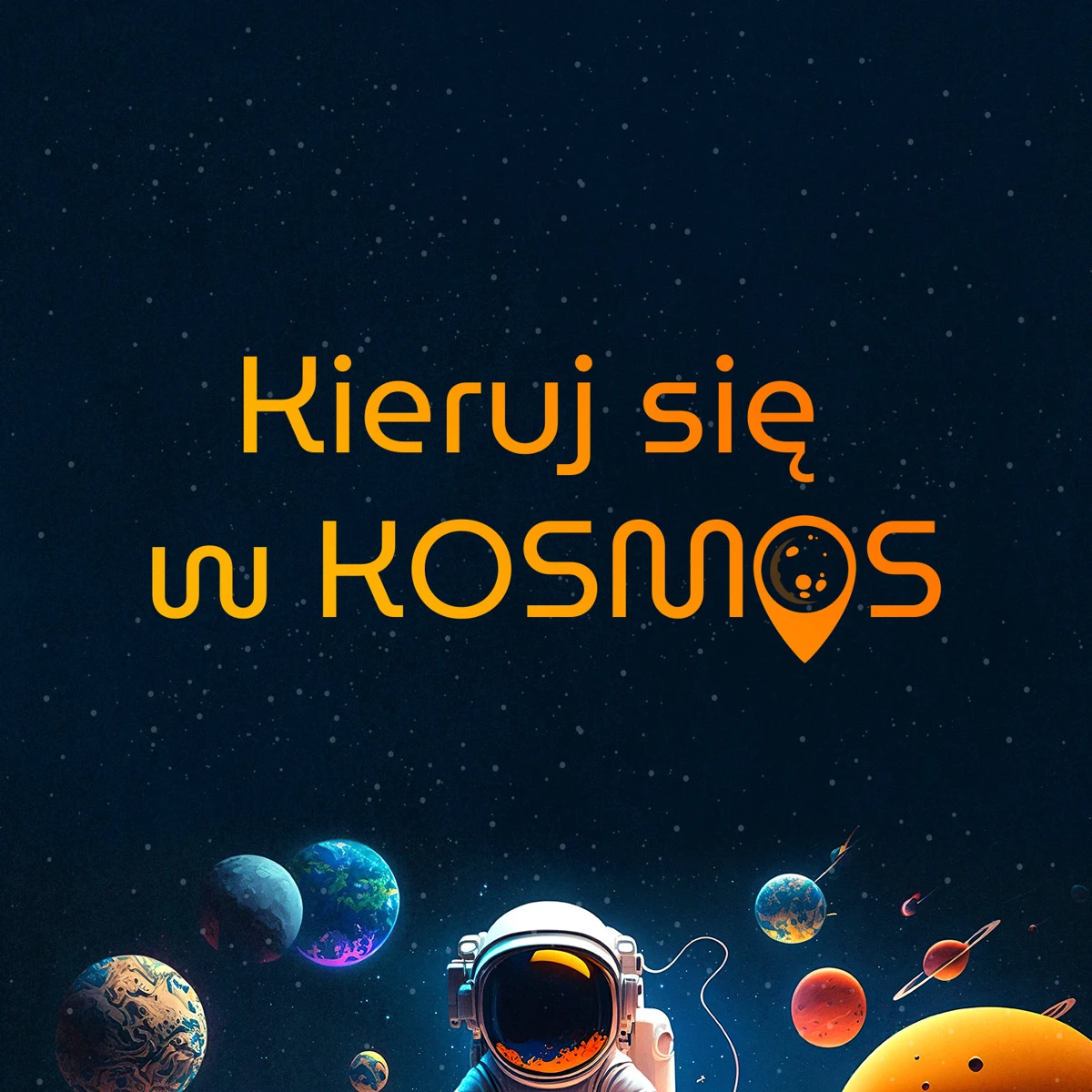 Projekt logo i okładki podcastu „Kieruj się w kosmos" dla Empik Go.